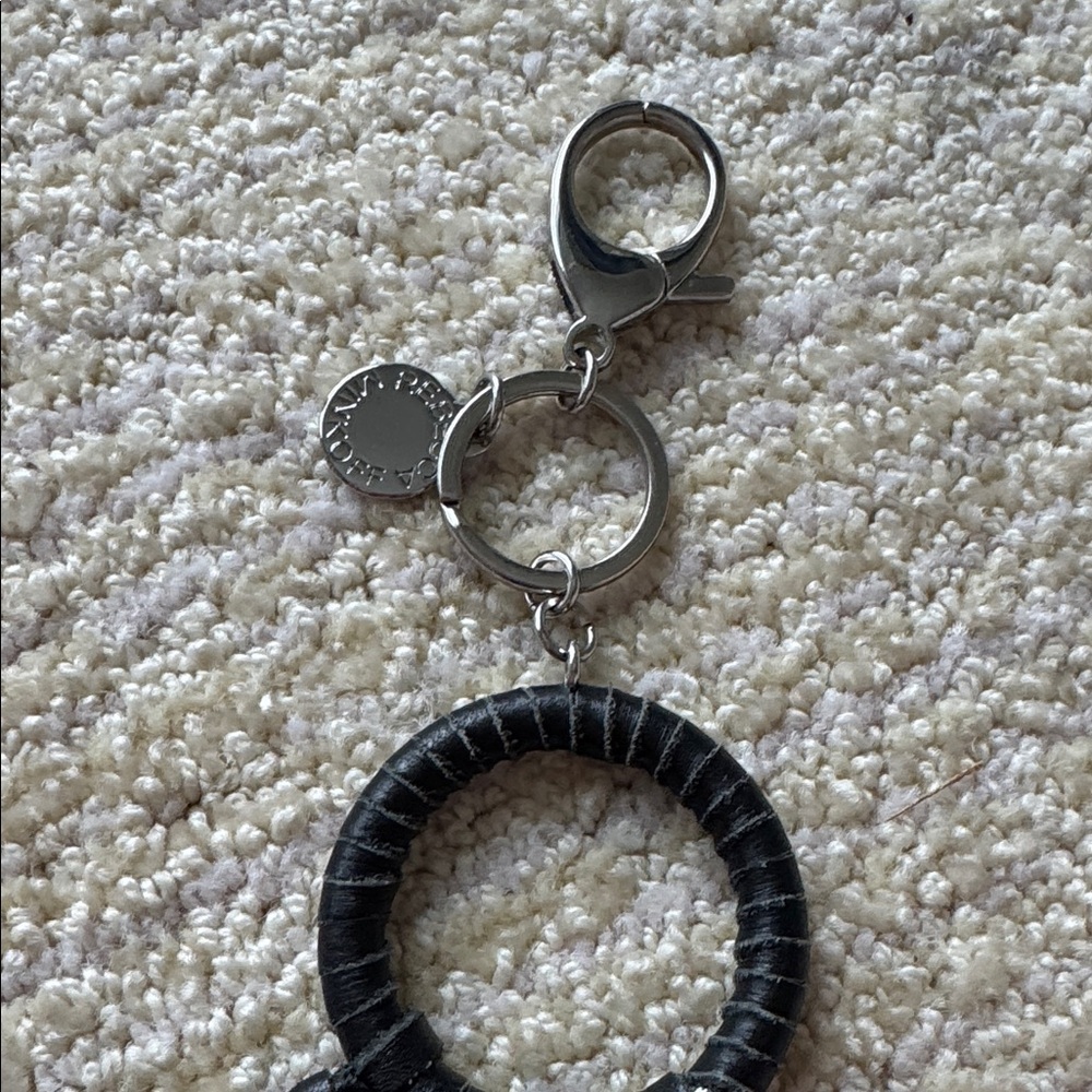 Rebecca Minkoff Black Leather Dream Catcher Tassel Keychain - Picture 3 of 5